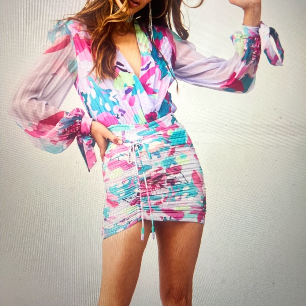 Rococo Sand Floral Lilac Bodysuit